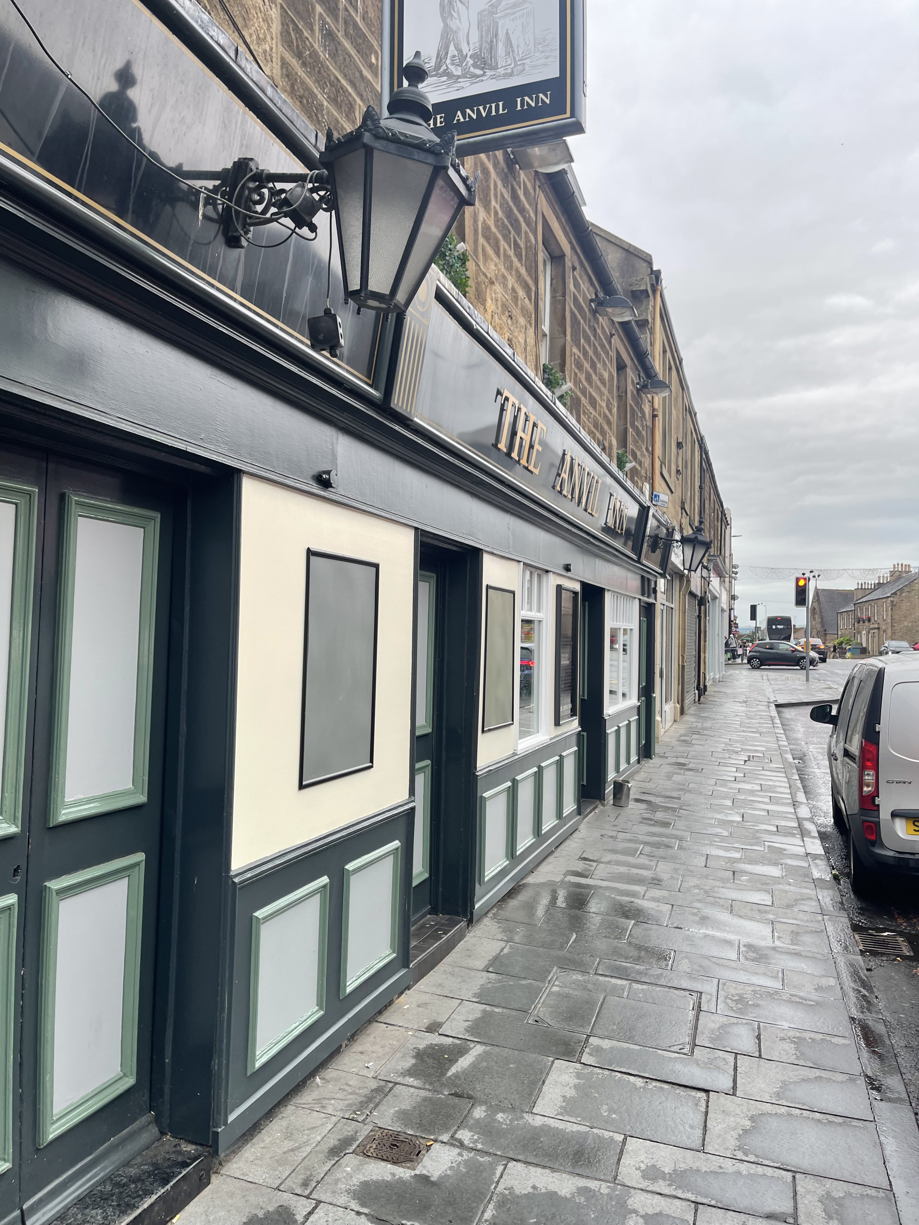Traditional stone building housing The Anvil Inn