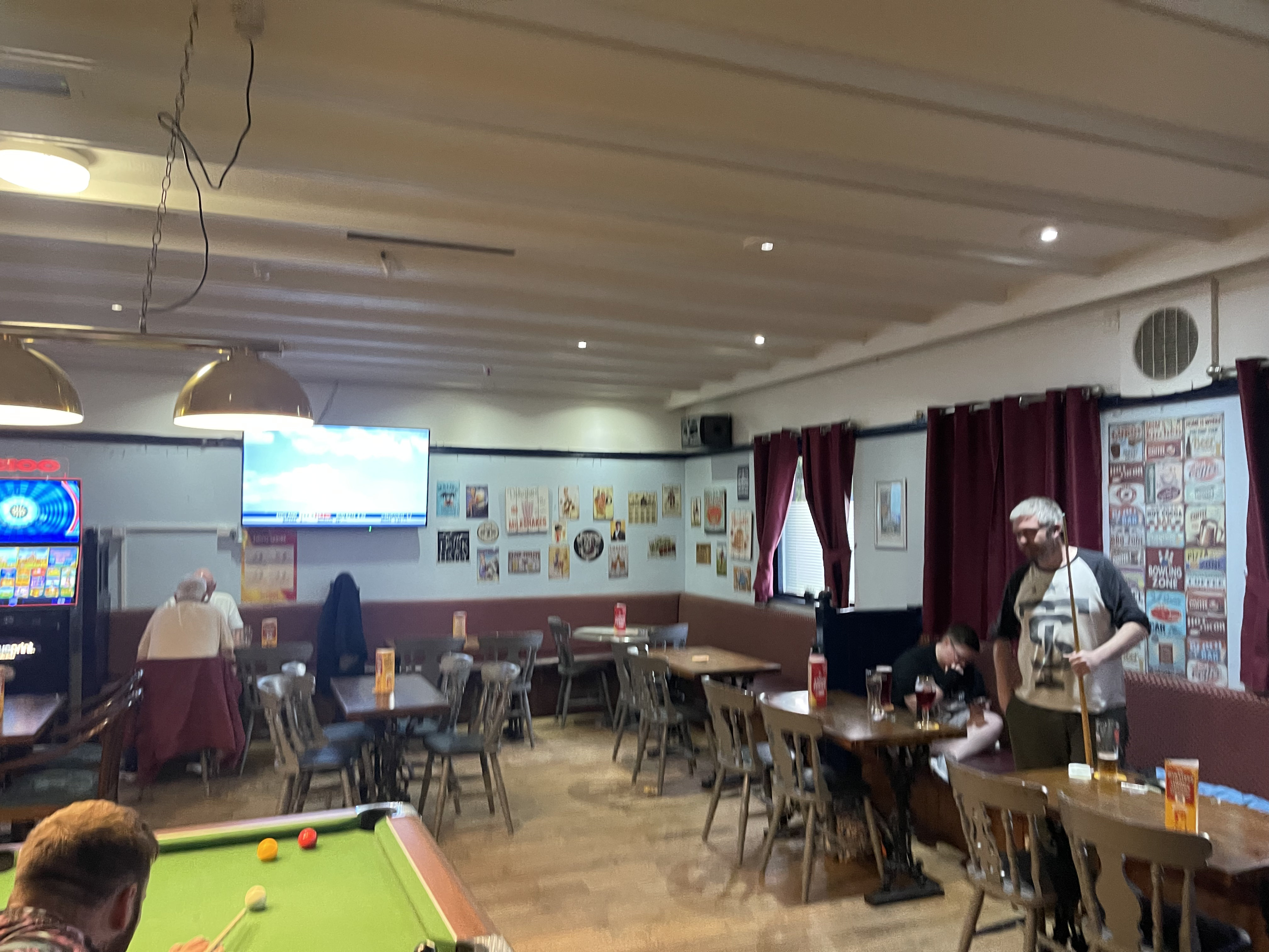 Bingo night setup on Sunday