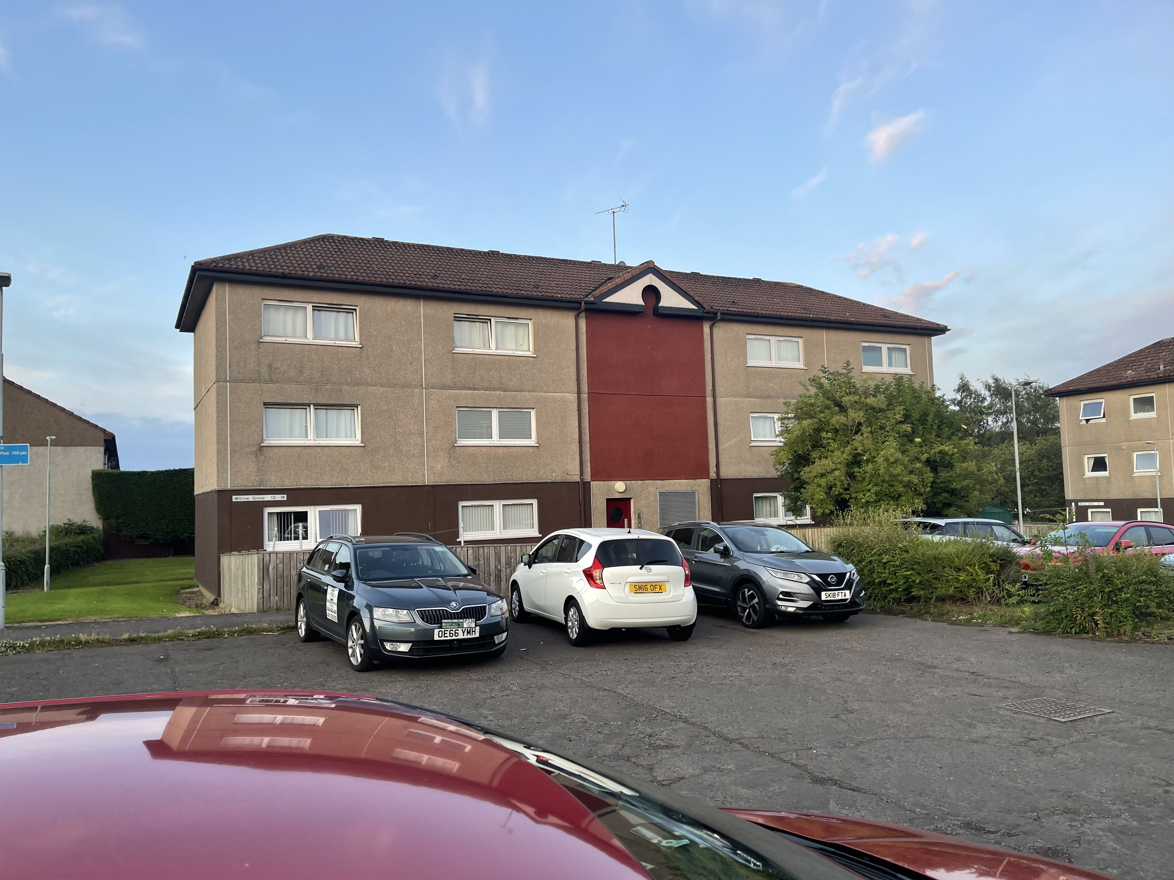 Stirrup Stane exterior view from housing estate